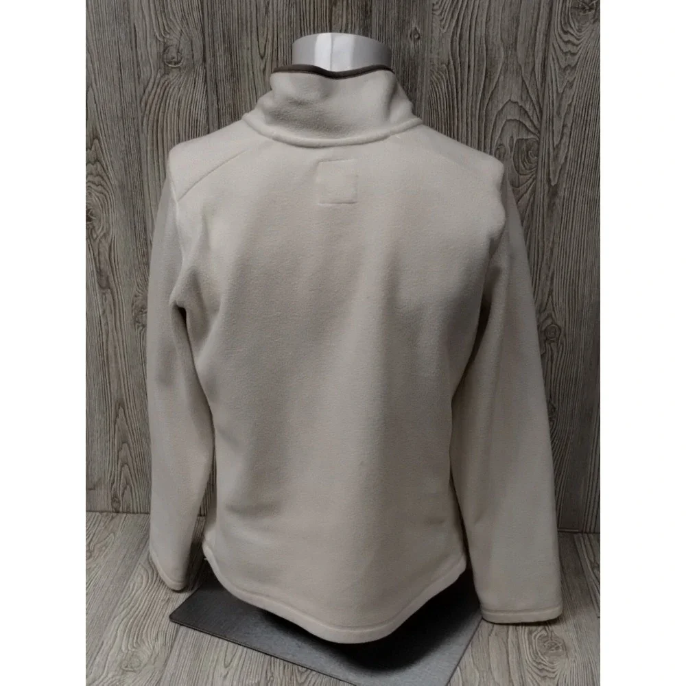 Old Navy Women Sweater Large Cream 1/4 Zip Long Sleeve Pullover‎ Casual